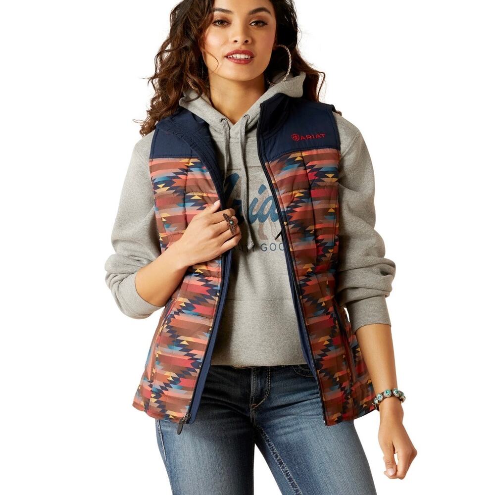 Ariat R.E.A.L. Crius Insulated Vest Size Medium Mirage Southwest‎ Print 10046684